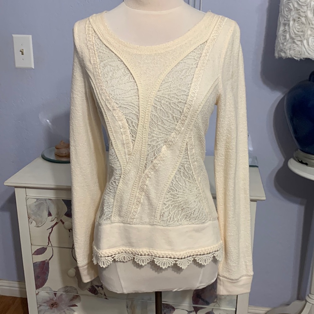 Angel of the North by Anthropologie Lace Sweater